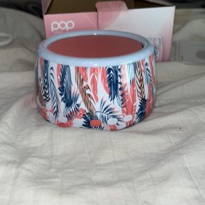 Pop Sonic White noise machine pink and blue feathers